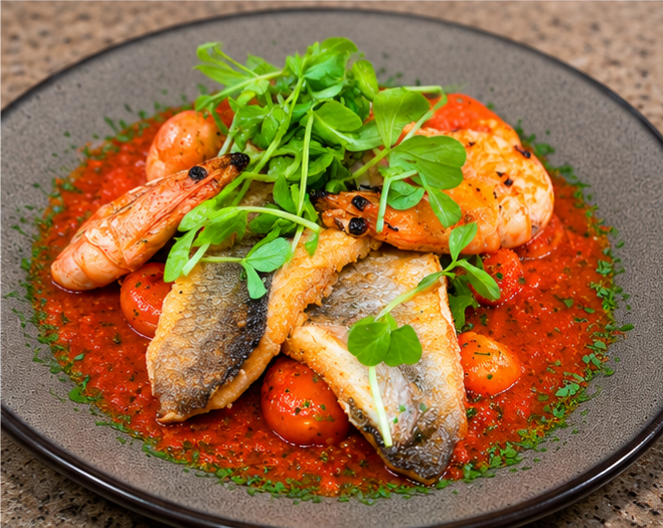 Sea Bass — fish special dish at PortoBello